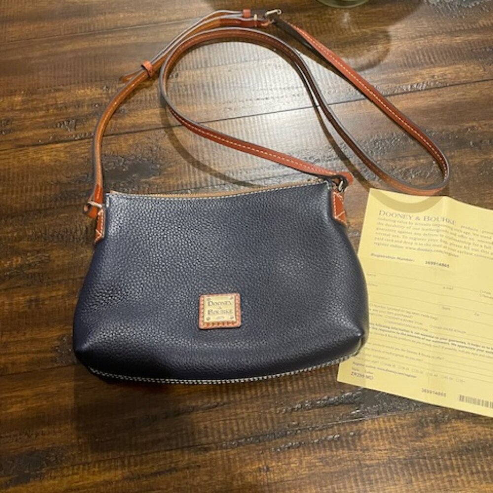 Dooney & Bourke Navy Pebble Grain Crossbody Pouchette